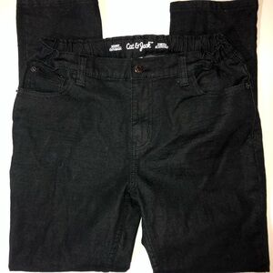 Cat & Jack Skinny Stretch Jeans Girls Size 14 Black Color